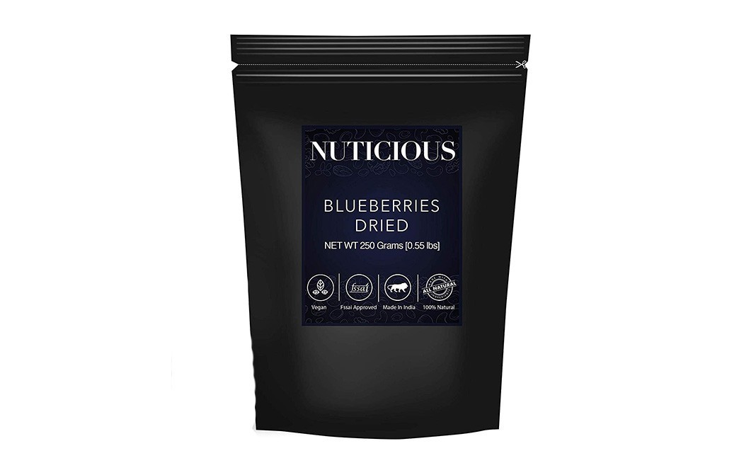 Nuticious Blueberries Dried    Pack  250 grams